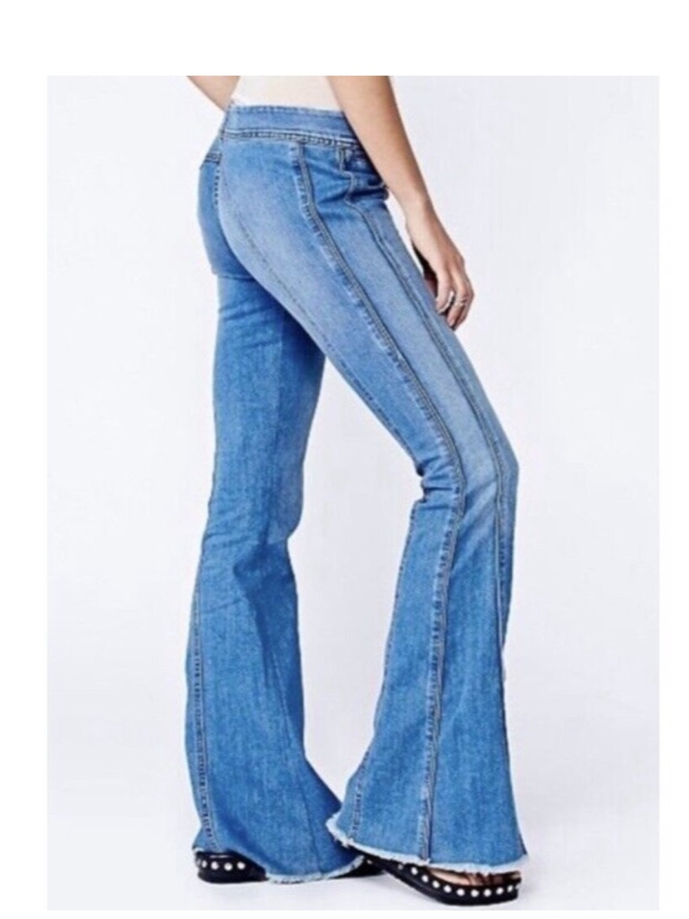 Rare Free People Willow flare Jean sz 27 tall - Picture 2 of 12